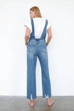 Load image into Gallery viewer, Distressed Raw Hem Straight Overalls