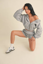 Load image into Gallery viewer, Cozy Era Fleece Crop Full Zip Hoodie