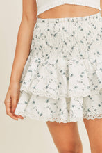 Load image into Gallery viewer, Sweet for You Smocked Eyelet Two-fer Mini Ruffle Skirt/ Tube Top
