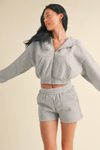 Load image into Gallery viewer, Cozy Era Fleece Crop Full Zip Hoodie