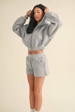 Load image into Gallery viewer, Cozy Era Fleece Crop Full Zip Hoodie
