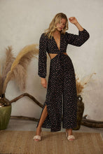 Load image into Gallery viewer, Can’t Change Your Spots Knotted Cut-Out Jumpsuit