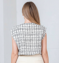 Load image into Gallery viewer, Office Break Oversized Tweed Vest
