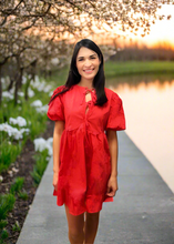Load image into Gallery viewer, Coral Sunset Bows Babydoll Dress