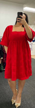 Load image into Gallery viewer, Tie Me in a Bow Babydoll Open Back Dress (Curvy Collection)