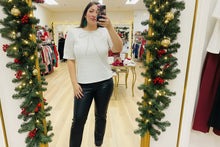 Load image into Gallery viewer, Get Frosted Winter Wonderland Bow Detail Jacquard Top