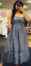 Load image into Gallery viewer, Gingham Navy Nap Dress