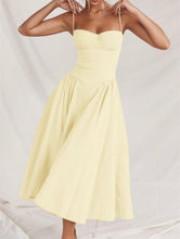 Load image into Gallery viewer, La Vie Est Belle French Bustier Dress (Butter Yellow)