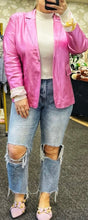 Load image into Gallery viewer, Pink Rodeo Metallic Faux Leather Blazer