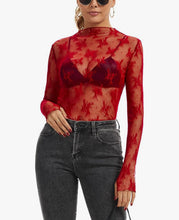 Load image into Gallery viewer, Lady in Red Lace Top