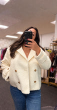 Load image into Gallery viewer, Cozy in Cream Oversized Crop Jacket