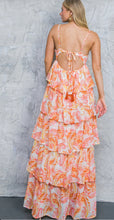 Load image into Gallery viewer, Just Peachy in Paisley Tier Maxi Dress