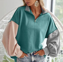 Load image into Gallery viewer, Varsity Blues Colorblock Pullover