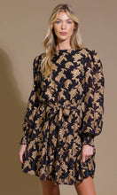 Load image into Gallery viewer, Golden Paisley Belted Dress