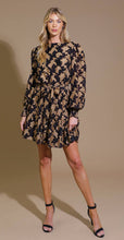 Load image into Gallery viewer, Golden Paisley Belted Dress