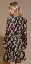 Load image into Gallery viewer, Golden Paisley Belted Dress