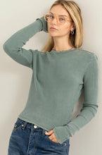 Load image into Gallery viewer, Good Vibes Faded Waffle Top (Available in 2 colors)