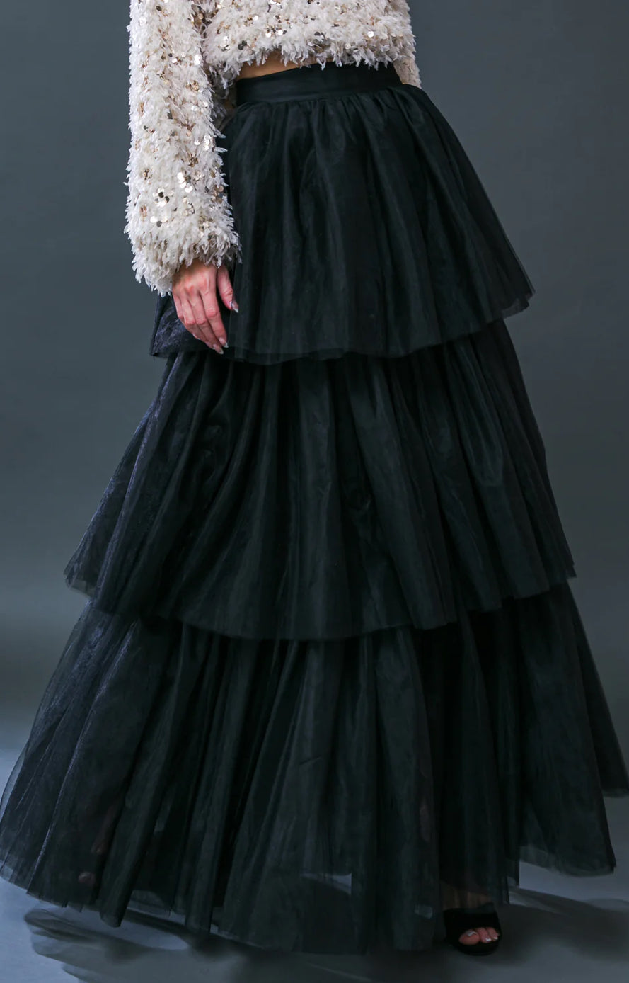 Luxury Tiered Tulle Maxi Skirt