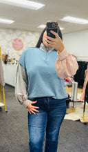 Load image into Gallery viewer, Varsity Blues Colorblock Pullover