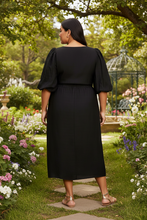 Load image into Gallery viewer, Peekaboo Black Dress (Curvy Collection)