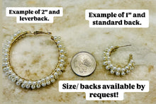 Load image into Gallery viewer, Pearl Cluster Hoop Earrings (Back in Stock!)