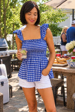 Load image into Gallery viewer, Picnic Peplum Gingham Babydoll Top