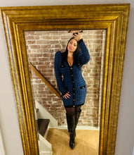 Load image into Gallery viewer, Preppy in Plaid Fitted Sweater Dress (Curvy Collection)