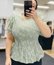 Load image into Gallery viewer, Spring has Sprung Puff Sleeve Floral Top (2 colors)