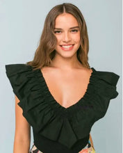Load image into Gallery viewer, Poppin' in Poplin Ruffles Bodysuit