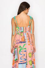 Load image into Gallery viewer, Retro Palm Springs Tropical Print Pocketed Maxi Dress