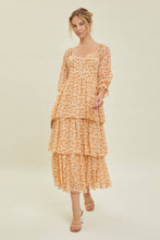 Load image into Gallery viewer, Prairie Chic Ditsy Floral Apricot Buster Dress