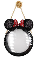 Load image into Gallery viewer, Life’s Better with a Bow Sequin Clear Acrylic Crossbody Bag