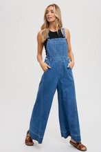 Load image into Gallery viewer, Walking on a Dream Denim Wide Leg Overalls
