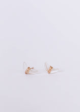 Load image into Gallery viewer, Cleansing Clear Quartz Wire Wrapped Moon Earrings