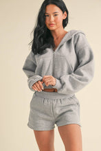 Load image into Gallery viewer, Cozy Era Fleece Crop Full Zip Hoodie