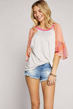 Load image into Gallery viewer, Posies Patchwork Mixed Media Raglan Top