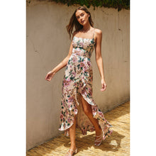 Load image into Gallery viewer, Morning Meadow Lace Up Back Ruffled Maxi Dress