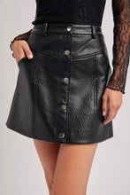 Load image into Gallery viewer, Midnight Madness Moto Faux Leather Mini Skirt