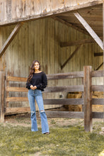 Load image into Gallery viewer, Mix-Up Media Mesh Waffle Sequin Knit Top