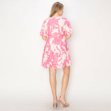Load image into Gallery viewer, Pink Hibiscus Pocketed Babydoll Dress