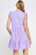 Load image into Gallery viewer, Lost in the Lilacs Eyelet Dress
