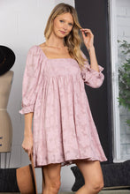 Load image into Gallery viewer, Dusty Rose Pocketed Babydoll Dress