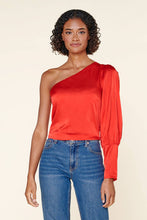 Load image into Gallery viewer, Good Time One Shoulder Satin Crop Top
