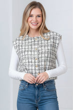 Load image into Gallery viewer, Office Break Oversized Tweed Vest