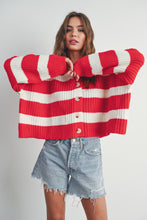Load image into Gallery viewer, Candy Stripes Oversized Cardigan