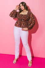 Load image into Gallery viewer, Rustic Blooms Peplum Top (Curvy Collection XL-3X)