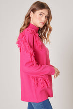 Load image into Gallery viewer, Fuschia Fringe Sweater