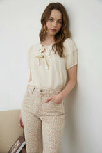 Load image into Gallery viewer, Spring Whispers Scallop Trim Top (Ivory or Navy)