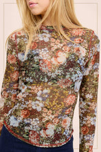 Load image into Gallery viewer, Perfect Petals Semi Sheer Long Sleeve Mesh Top (2 colors)