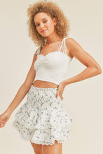 Load image into Gallery viewer, Sweet for You Smocked Eyelet Two-fer Mini Ruffle Skirt/ Tube Top